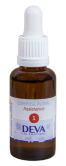 Assistance -  N° 1 - Composé floral n° 1 - 15 ml - DEVA
