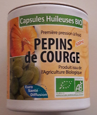 Pépins de courge Bio - 100 capsules -ESD / PHYTOFRANCE