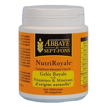 Nutriroyale (Vitamines et minéraux d'origine naturelle & Gelée Royale)- 60comp. -ABBAYE DE 7 FONDS