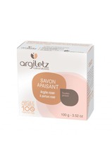 Savon Apaisant argile rose parfum Rose-100g -ARGILETZ