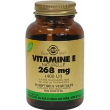 Vitamine E 400 UI (268mg) Source Naturelle - 50 caps - SOLGAR