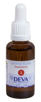 Fleurs de Bach - Assistance - Composé floral n° 1 - 30 ml - DEVA