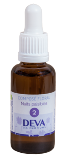 Fleurs de Bach - Nuits paisibles - Composé floral n° 2 - 30 ml -DEVA