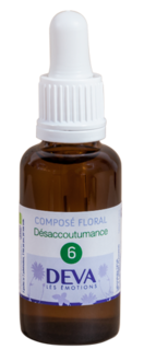 Fleurs de Bach - Désaccoutumance - Composé floral  n° 6 - 10 ml - DEVA