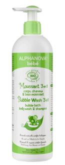 Moussant 3 en 1 - corps, cheveux, bain moussant Bio- 500ml -ALPHANOVA