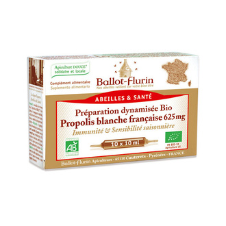 Préparation Propolis Blanche Française - 10 ampoules -BALLOT FLURIN